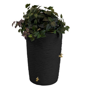 Impressions Palm 50 Gallon Rain Saver Black