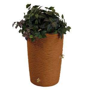 Impressions Palm 50 Gallon Rain Saver Terra Cotta
