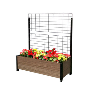 Footed Deckside Planter with Trellis 