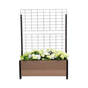 Footed Trough Planter with Trellis 