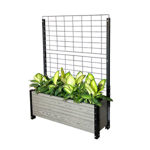 Footed Trough Planter with Trellis 