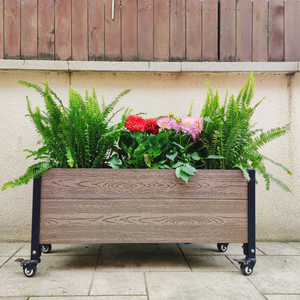 Trough Planter with Wheels 