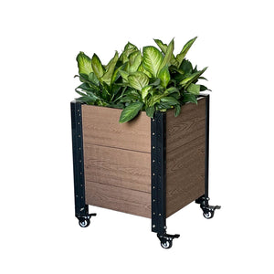 Corner Planter with Wheels 