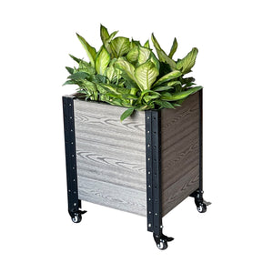 Corner Planter with Wheels 