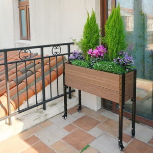 Elevated Trough Planter on Porch