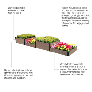 Terraced Quadruple Raised Garden Bed Description