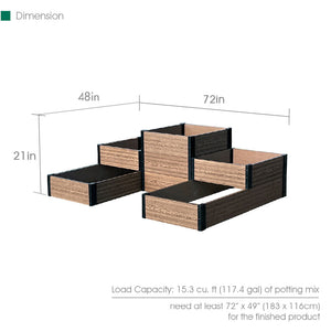 Corner & Terraced Raised Garden Bed Set A