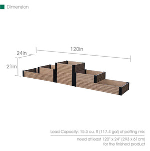 Corner & Terraced Raised Garden Bed Set A