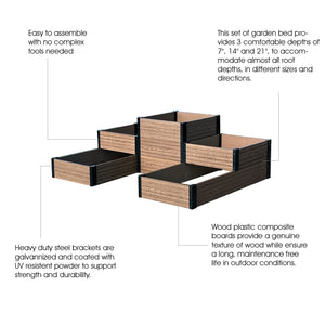 Corner & Terraced Raised Garden Bed Set A