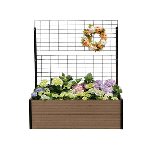 Wallside Raised Garden Bed with Trellis 