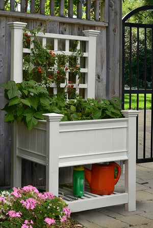 Kingsrow Elevated Garden with Trellis on deck