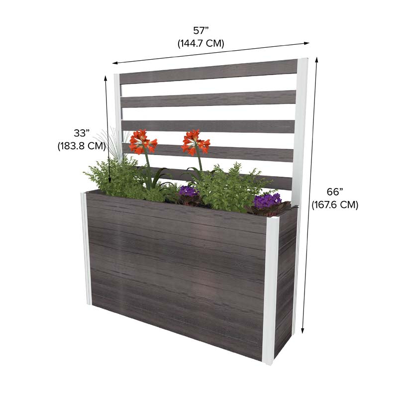 urbana planter with trellis Urbana Large Parklette with Trellis Slate Gray