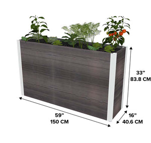 Urbana Large Parklette Planter dimensions