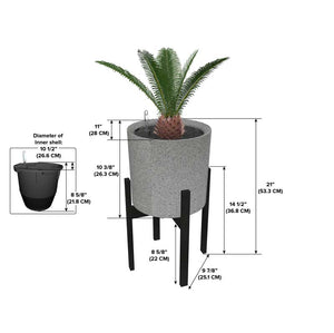 Växa 11” Self-Watering Planter dimensions 