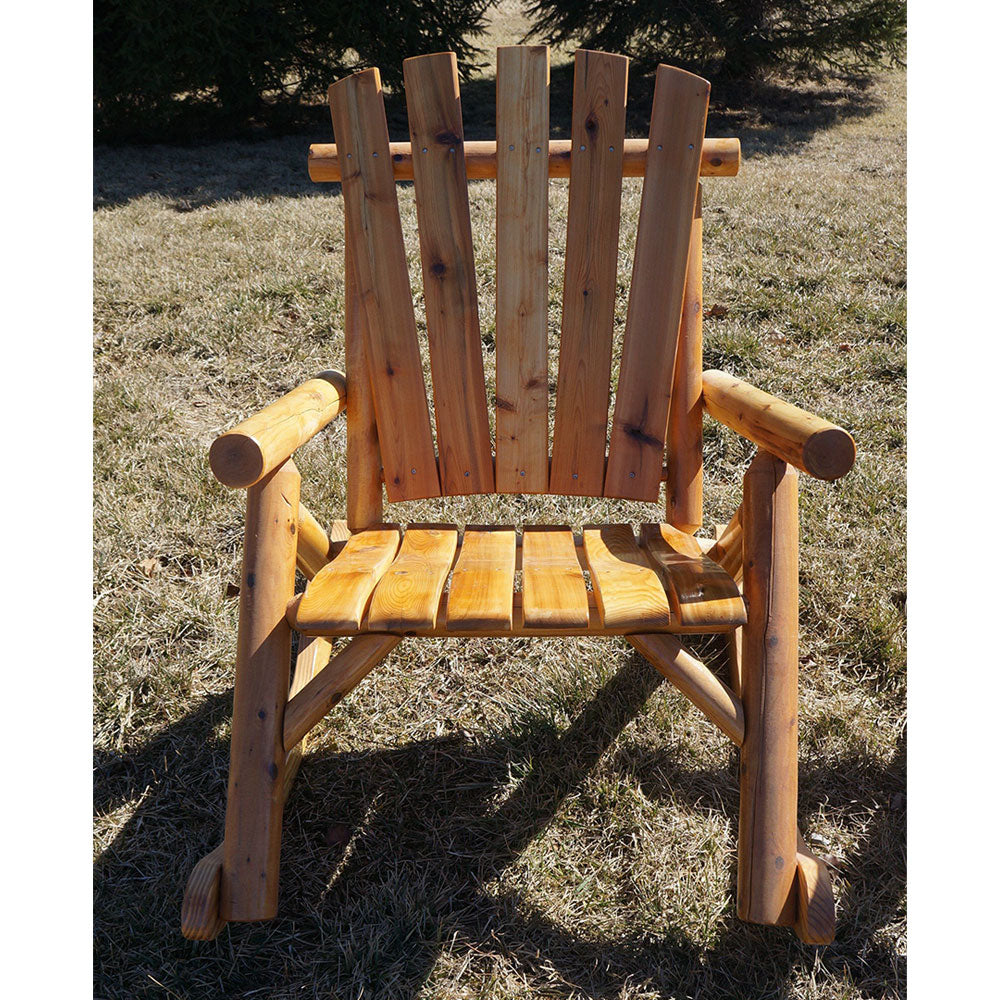 Moon Valley Rustics White Cedar Big & Tall Rocker - Knotty Pine