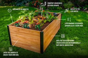 Mezza 3x5 Keyhole Composting Garden diagram