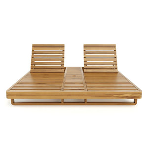 Miramar Teak Double Chaise Lounge