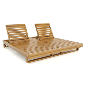 Miramar Teak Double Chaise Lounge
