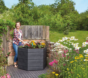 Modular Raised Garden Beds on a patio