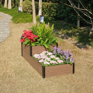 Terraced Roadside Raised Garden Bed in Backyard