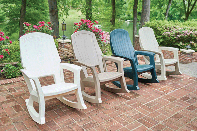 Plastic garden clearance rocking chair