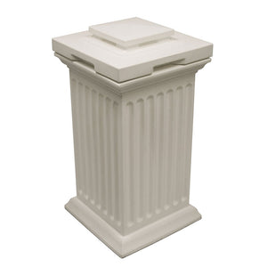 Savannah Column Storage and Waste Bin White