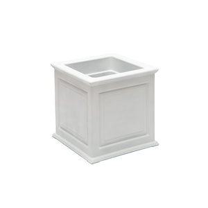 Savannah Planter 20-inch Square Box White