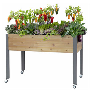 Self-Watering Elevated Cedar Planter (21" x 47" x 32")