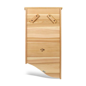 Photo of the back of the Seneca dual chambered bat house from BatBNB