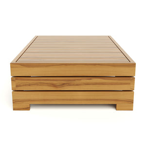 Tola Outdoor Teak Coffee Table with Slatted Top