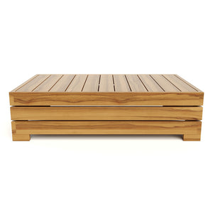 Tola Outdoor Teak Coffee Table with Slatted Top