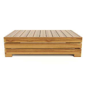 Tola Outdoor Teak Coffee Table with Slatted Top
