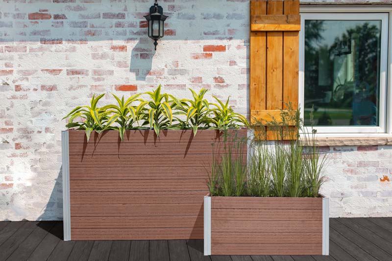 urbana planter with trellis Vita Urbana Parklette Planter Large