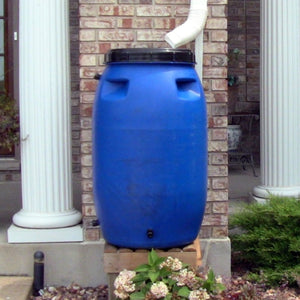 Upcycled 55 Gallon Rain Barrel