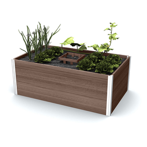 Urbana 3x5 Keyhole Composting Garden Espresso