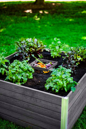 Urbana 4x4 Keyhole Composting Garden slate
