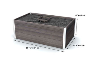 Urbana 3x5 Keyhole Composting Garden dimensions