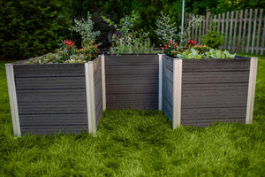 Urbana 6x6 Keyhole Composting Garden Slate