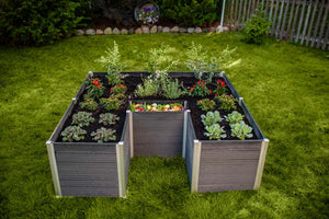 Urbana 6x6 Keyhole Composting Garden Slate