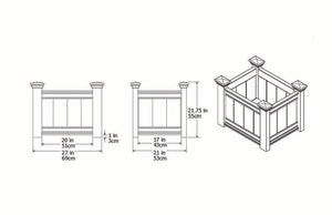 Barcelona Planter Box dimensions