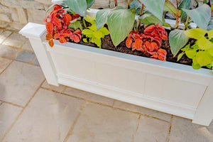 Windsor Long Planter Box with flowers
