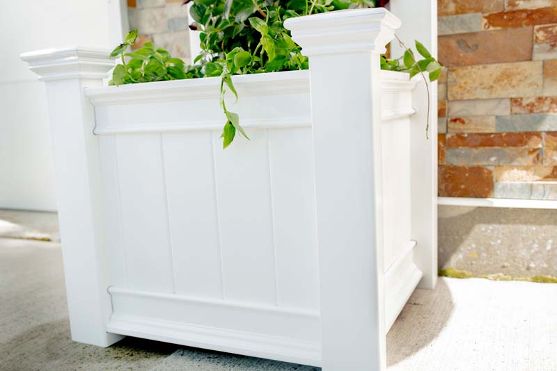 rectangular trellis planter Kensington Planter with Trellis | Plastic Planter