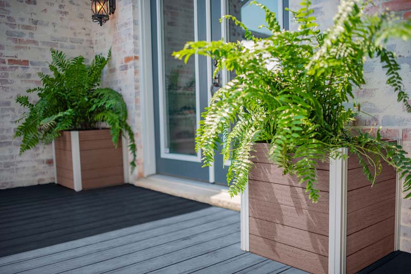 Urbana 22" Cube Planter on deck