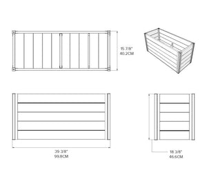 Urbana Small Parklette with Trellis dimensions