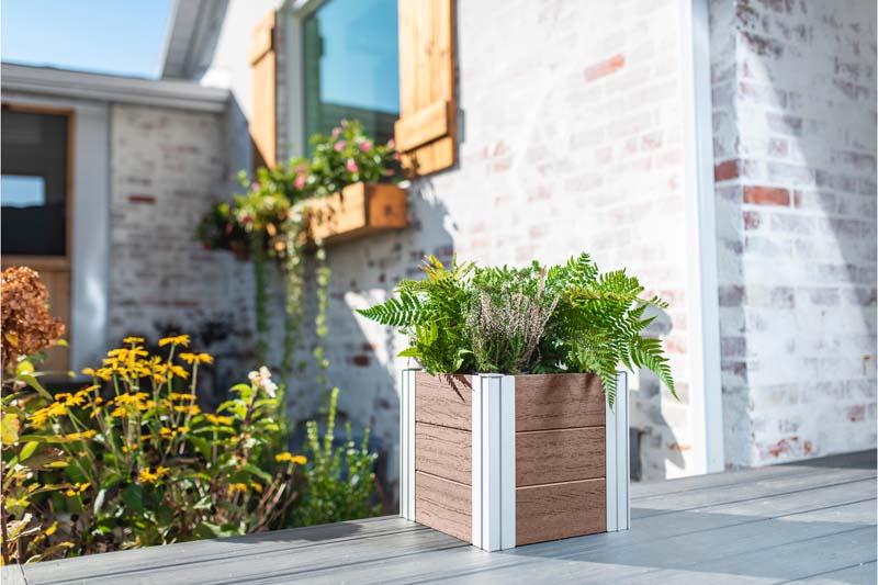 Urbana 12” Cube Planter on deck