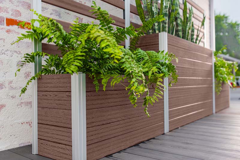 Urbana Parklette Combo With Trellis close up