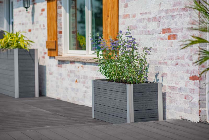 Urbana Small Parklette Planter on deck