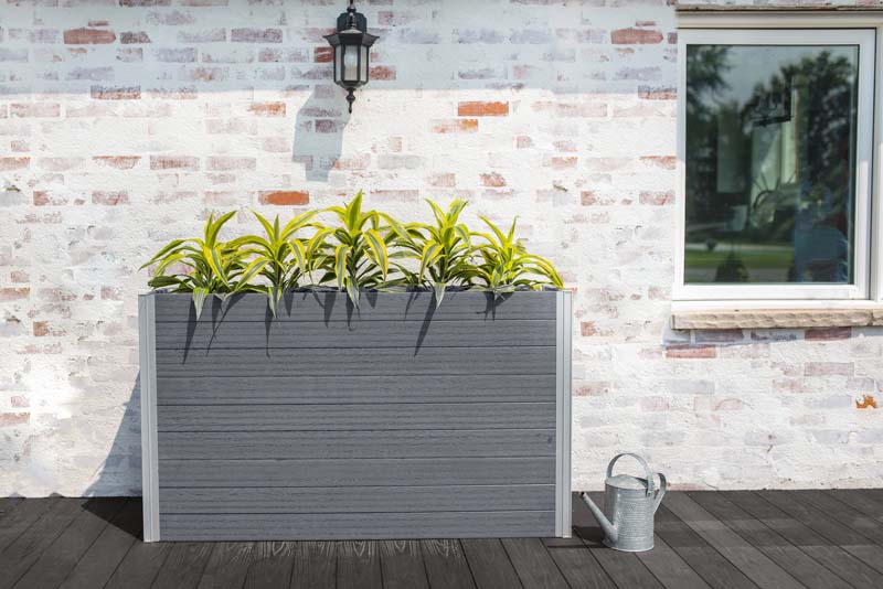 urbana composite planter box with trellis Vita Urbana Parklette Planter Large