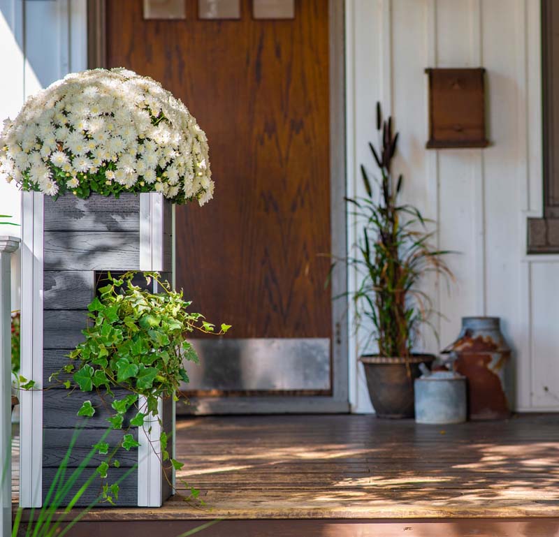 Urbana Pillar Planter on porch