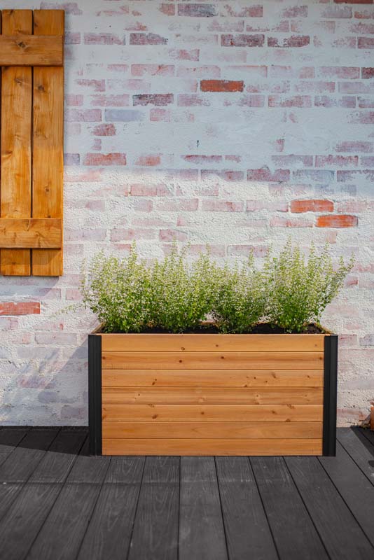 Mezza Small Parklette Planter on deck